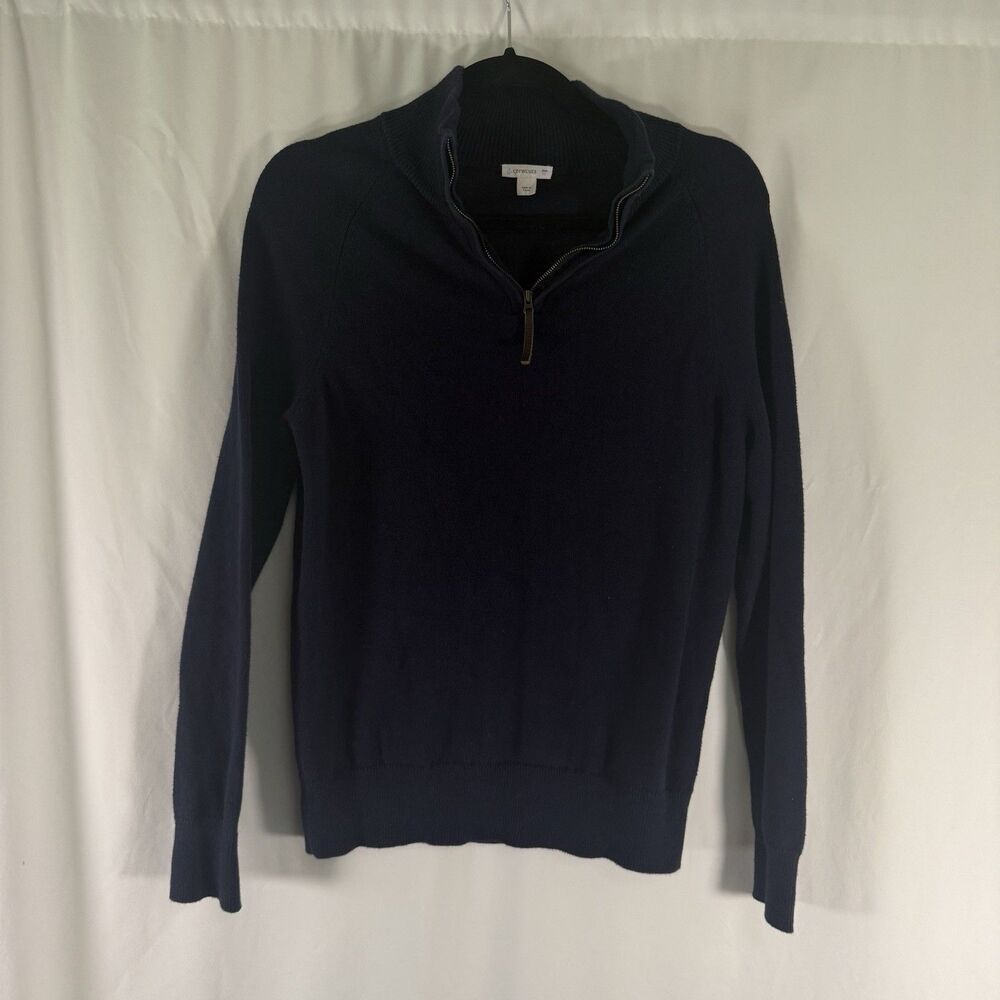 Crewcuts 1/4 Zip Sweater Boys 14 Dark Blue Cashmere Blend Long Sleeve Knit